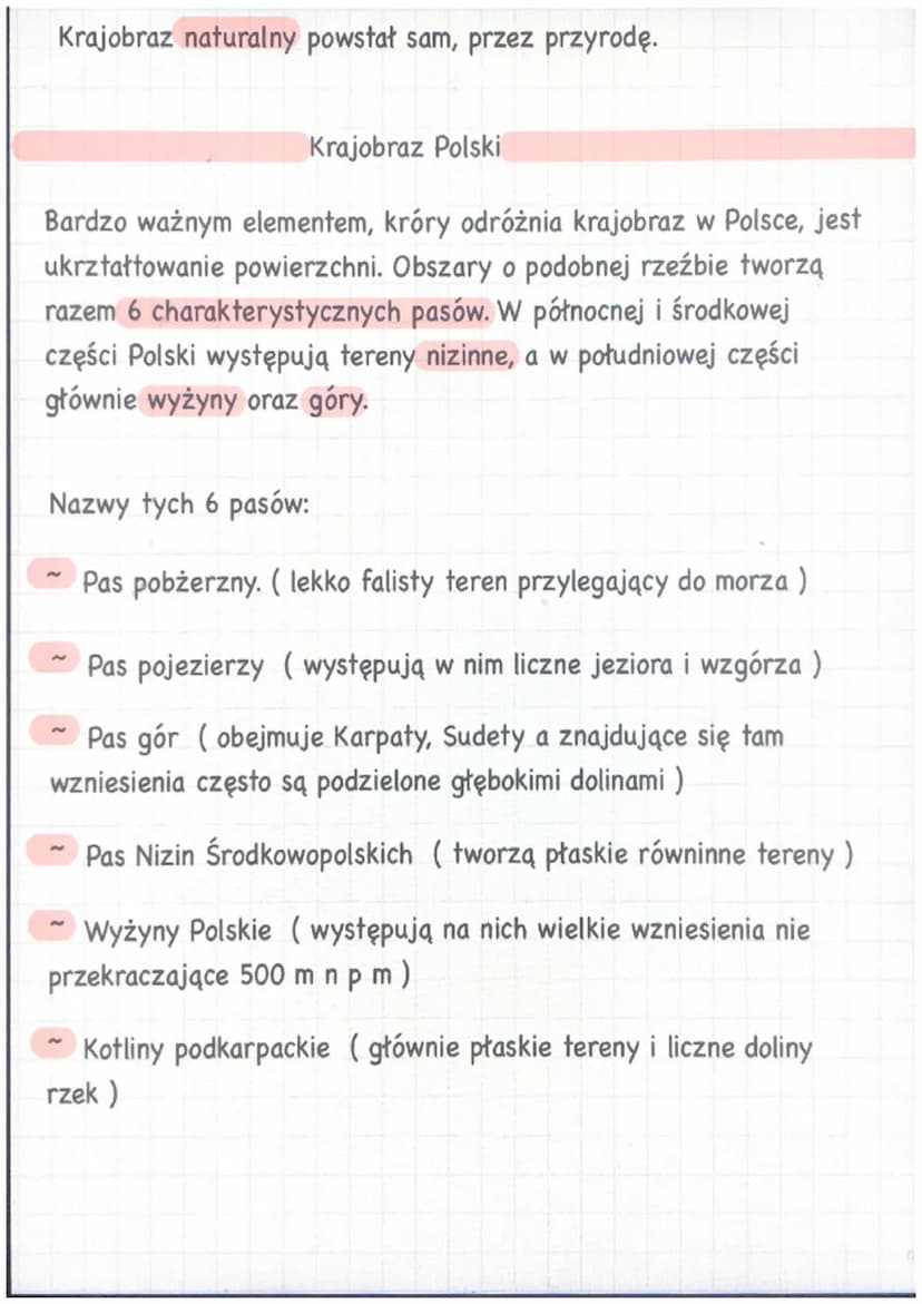 Co to jest krajobraz?
Polska tak jak i inne kraje ma wieka krajobrazów. Niektóre z nich
zostały zmienione przez człowieka. Charakterystyczne