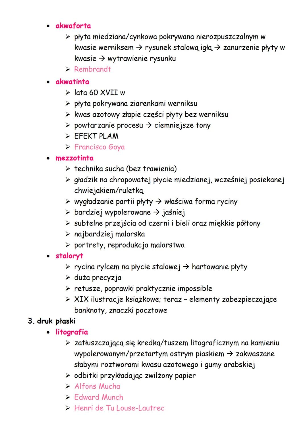 # techniki malarskie i graficzne

TECHNIKI MALARSKIE

*   fresk - malarstwo ścienne, na tynku

    ➤ al fresco - malowanie na nadal wilgotny