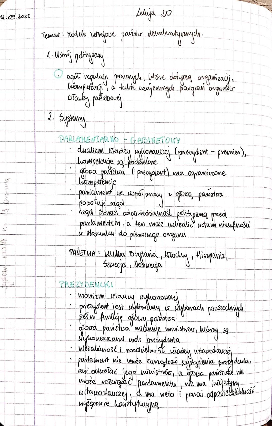 12.09.2022
Lelija 20
Temat : Modele utinojove pańíster deindvat yourych.
1. Ustroj polityczny
Ⓒogół regulacji prassnych, Wtore dotyczą organ