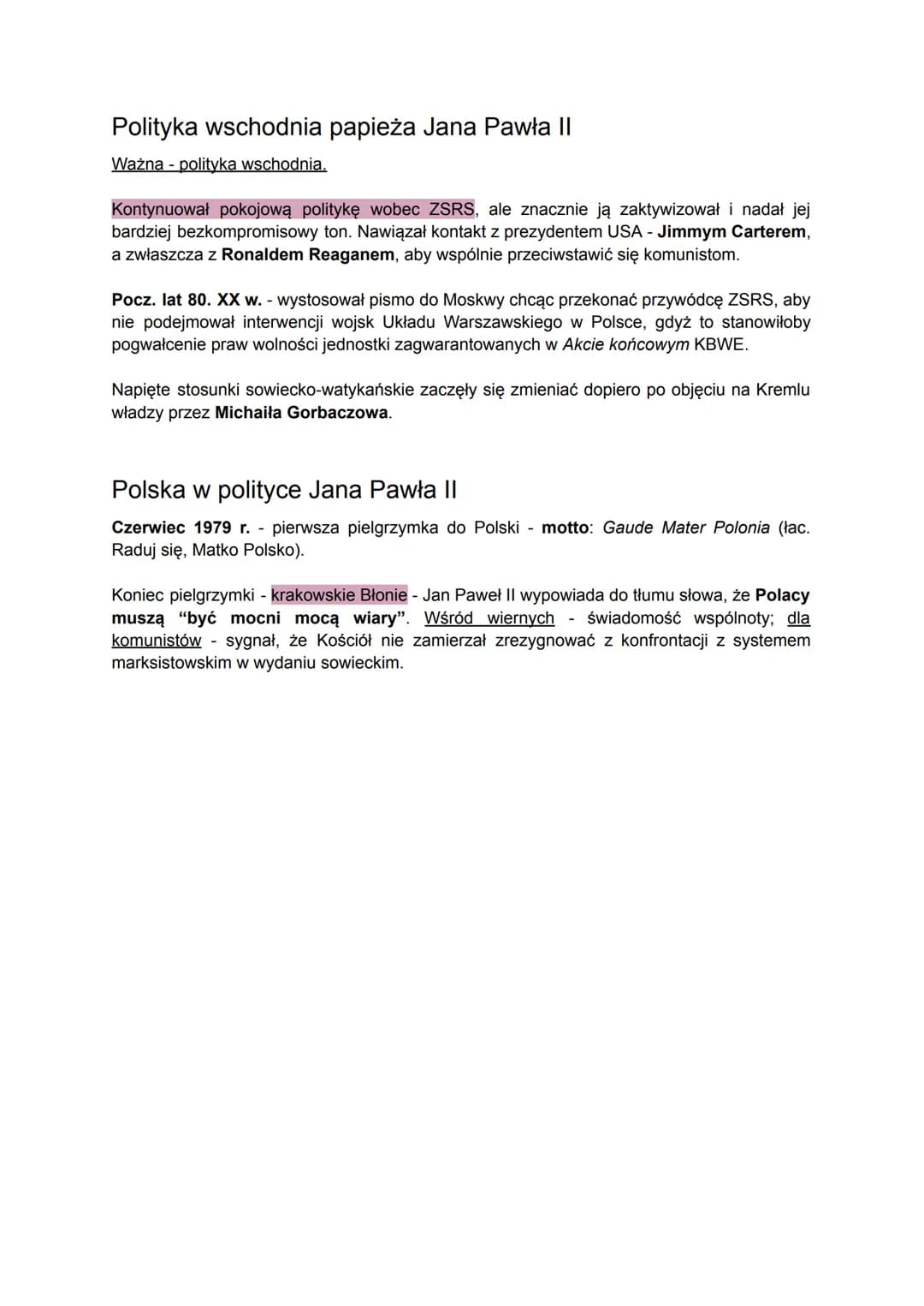 POLITYKA WSCHODNIA STOLICY APOSTOLSKIEJ
1958-1963 - pontyfikat¹ Jana XXIII
1963-1978 - pontyfikat Pawła VI
1978 - pontyfikat Jana Pawła I
19