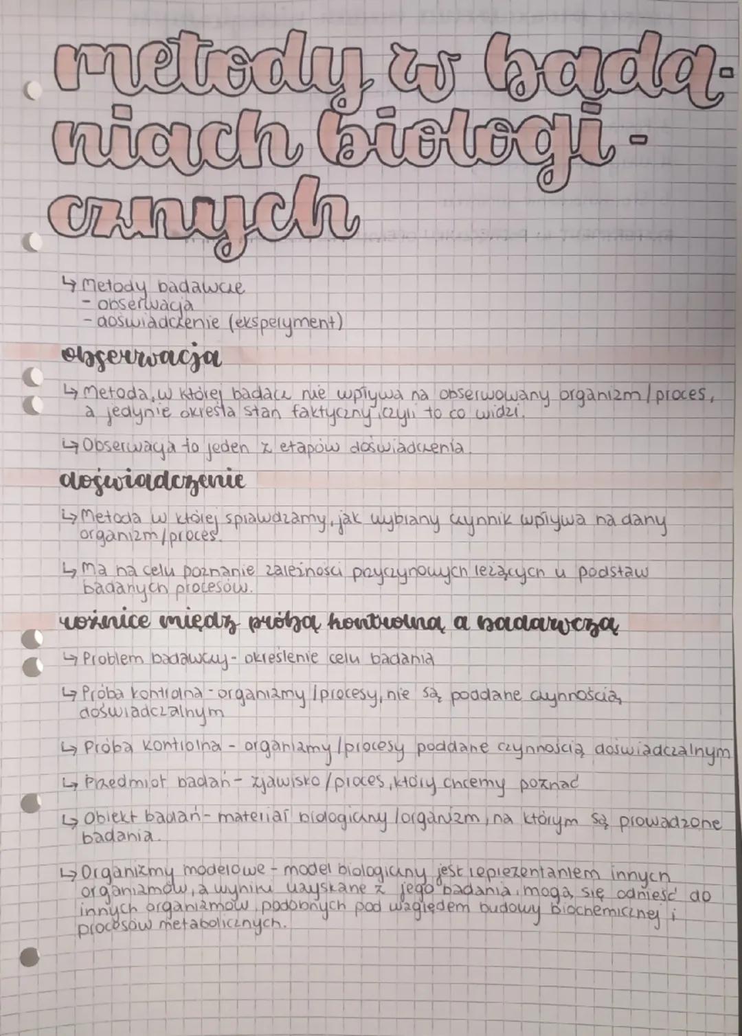 metody w bada
niach biologi
cznych
4 Metody badawce
-
obserwacja
aoswiadczenie (eksperyment)
obserwacja
↳ Metoda, w której badacz nie wpływa