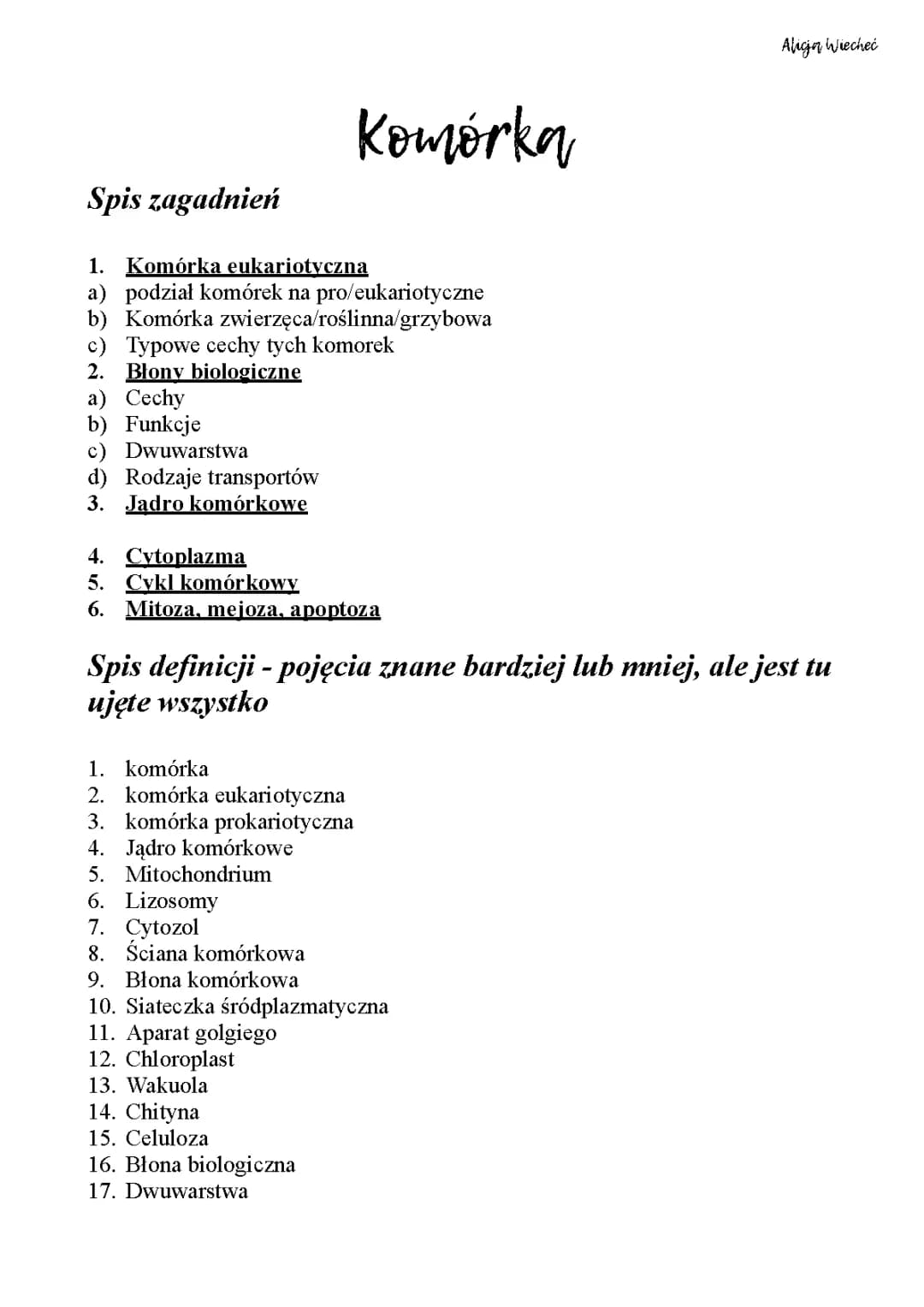 Biologia 1 LO/tech podstawa - komórka