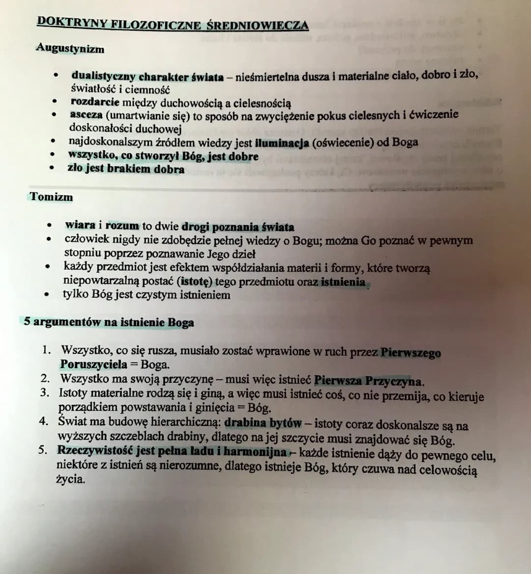 Doktryny filozoficzne średniowiecza 