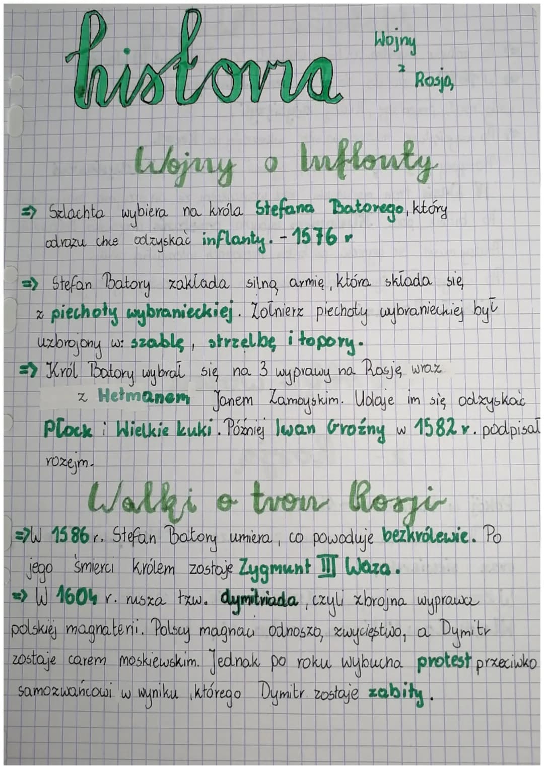 histona
Wojny
2
Rosja,
Wojny & Inflonty
→ Sklachta wybiera na króla Stefana Batorego, który
odrazu chce odzyskać inflanty. - 1576
=> Stefan 