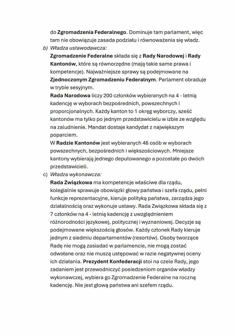 SYSTEMY POLITYCZNE
1. Różnice między podstawowymi systemami politycznymi
Kryteria różnicujące
Organ wiodący
Pozycja głowy państwa
Relacje mi