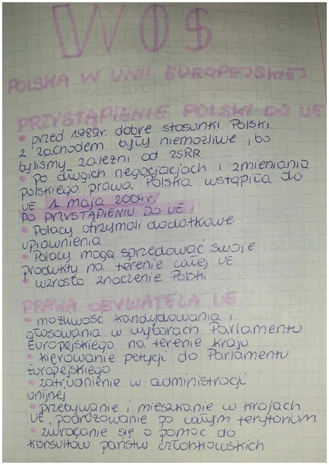 Jak Polska weszła do UE i NATO - wos