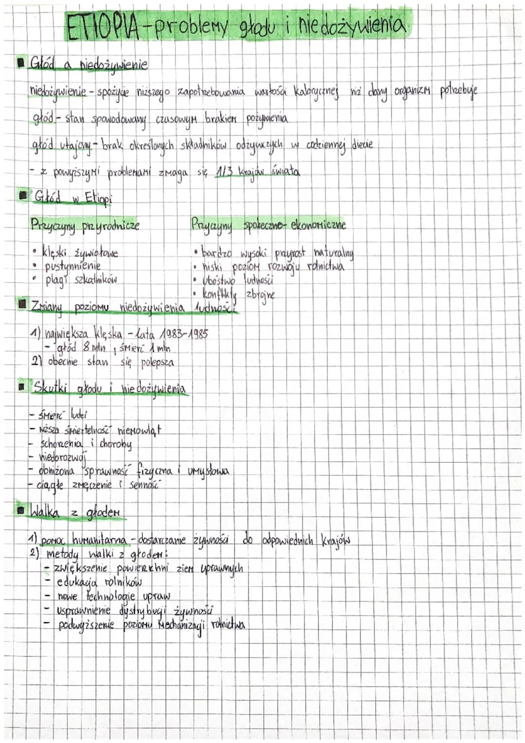 # ETIOPIA-problemy głodu i nie dożywienia

*   Głód a niedożywienie

    niedożywienie - spożywe niższego zapotrebowania wartośa kalbrycznej