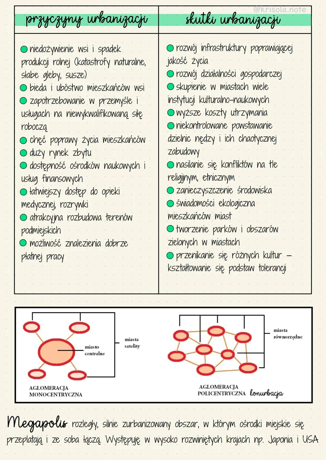 przyczyny urbanizacji
niedożywienie wsi i spadek.
produkcji rolnej (katastrofy naturalne,
stabe gleby, susze)
bieda i ubóstwo mieszkańców ws