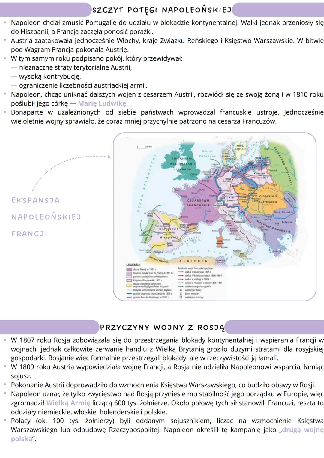 --- OCR Start ---
szczyt potęgi i
upadek Napoleona
1807 rok
traktaty pokojowe
w Tylży
IV 1814 rok
abdykacja
Napoleona
1815 VI 1815 rok
bitwa