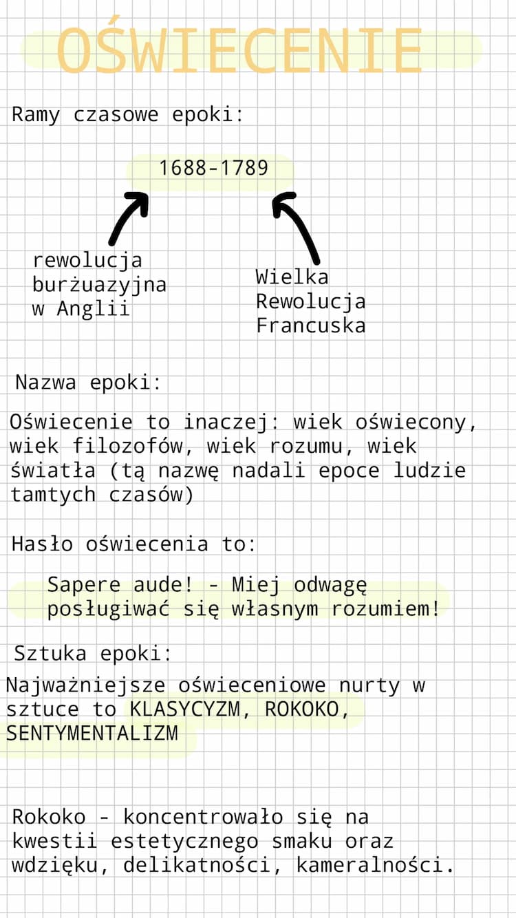 Know Oświecenie w Europie i Polsce  thumbnail