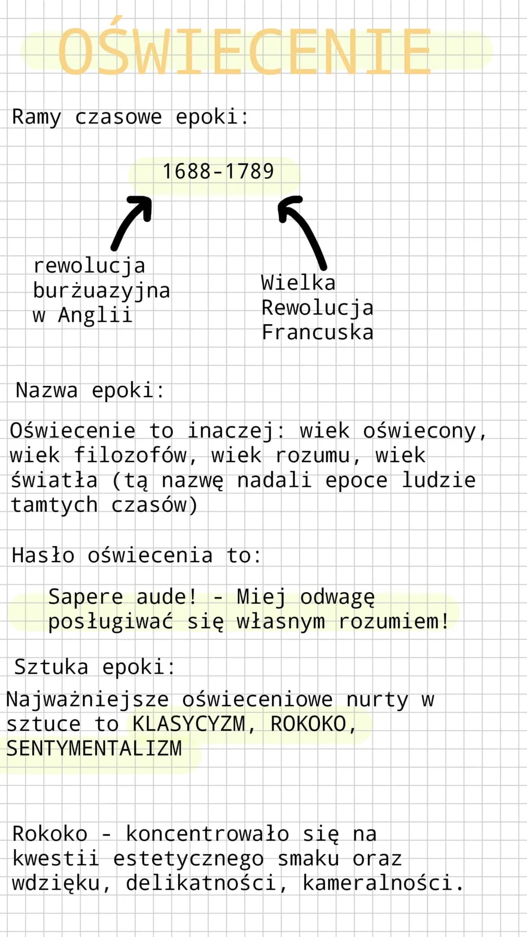 Oświecenie w Europie i Polsce 