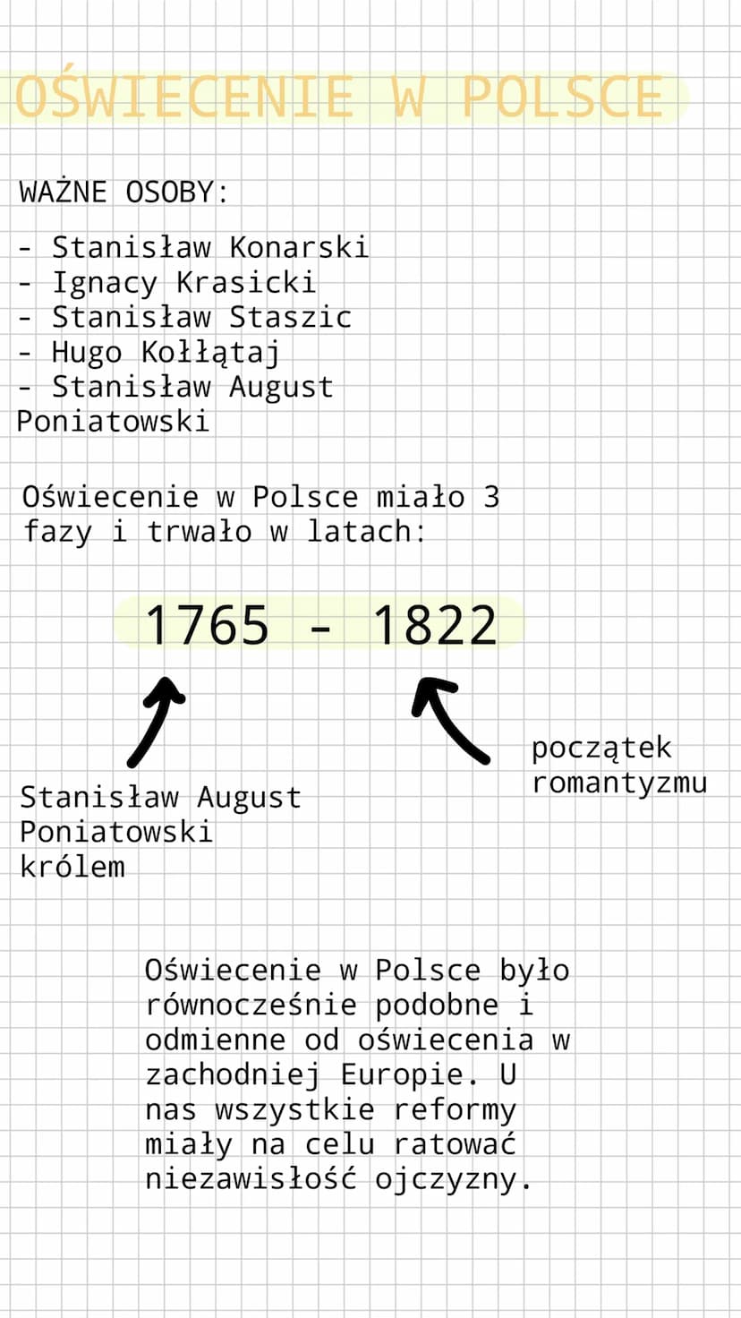 OŚWIECENIE
Ramy czasowe epoki:
1688-1789
7
rewolucja
burżuazyjna
w Anglii
9
Wielka
Rewolucja
Francuska
Nazwa epoki:
Oświecenie to inaczej: w