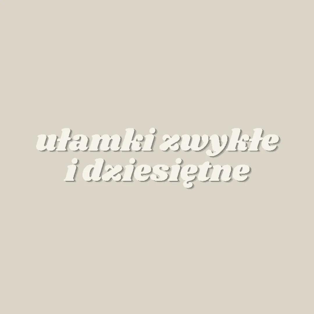 Ułamki