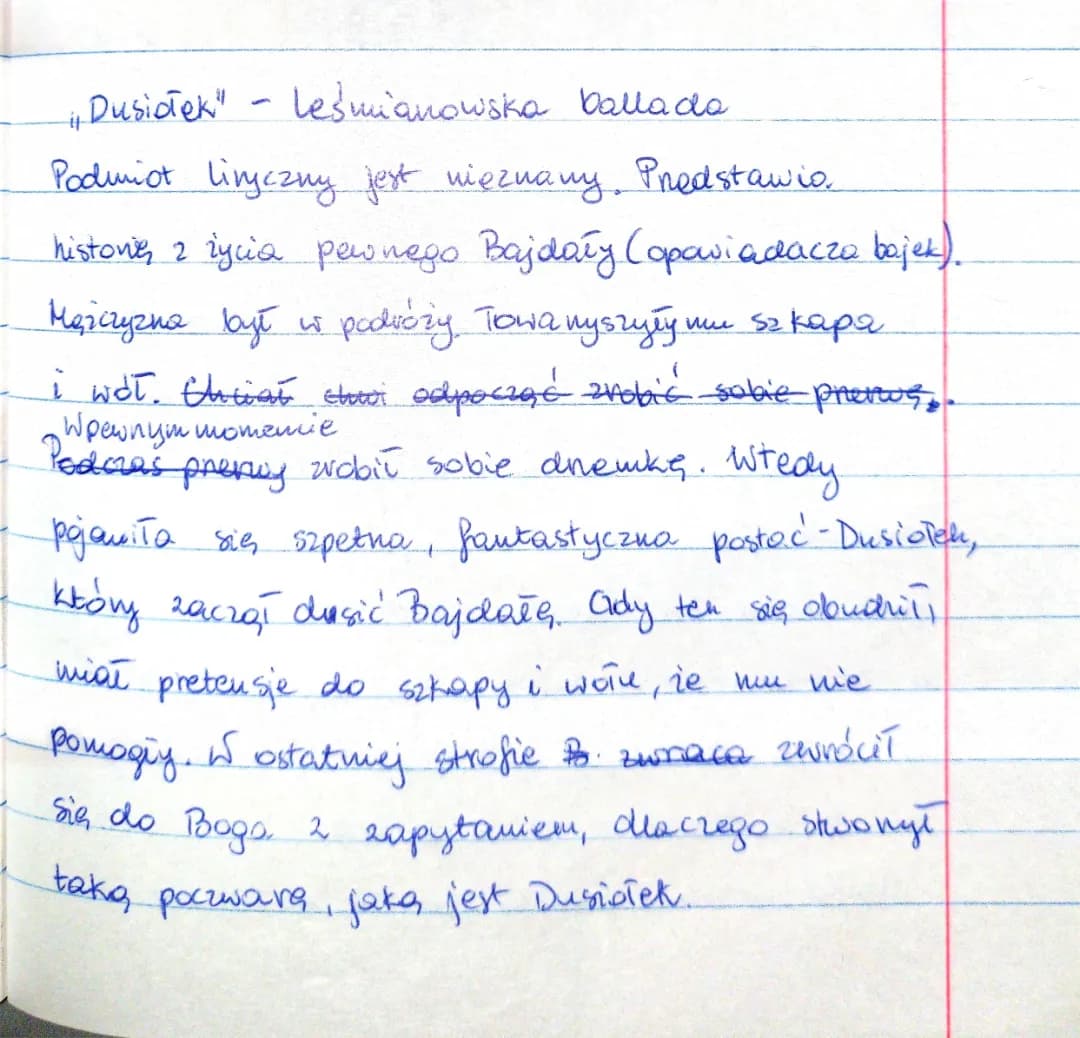 Dusiołek wiersz Bolesława Leśmiana - interpretacja, tekst, streszczenie