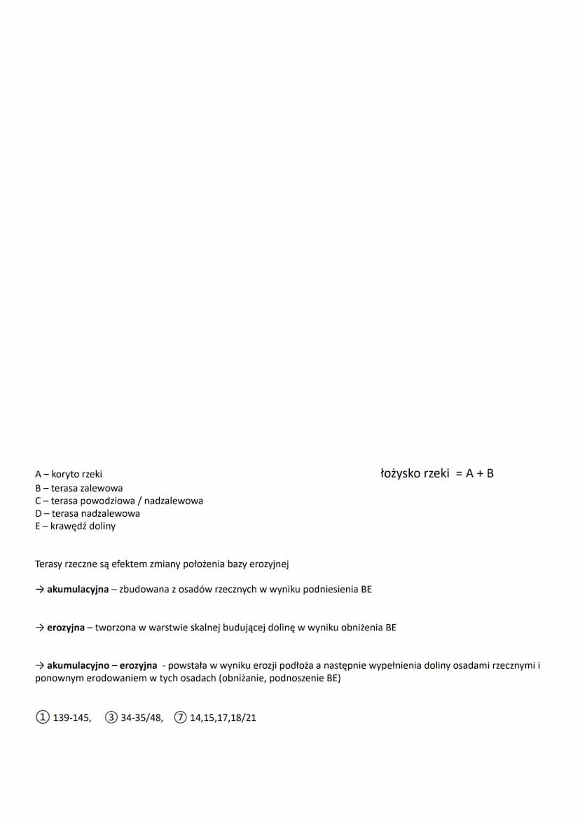 W profilu podłużnym rzeki wyróżniamy:
działalność rzek
bieg górny /
przenoszenie zawiesinowe, ruch skokowy, toczenie, poślizg
środkowy /
bie