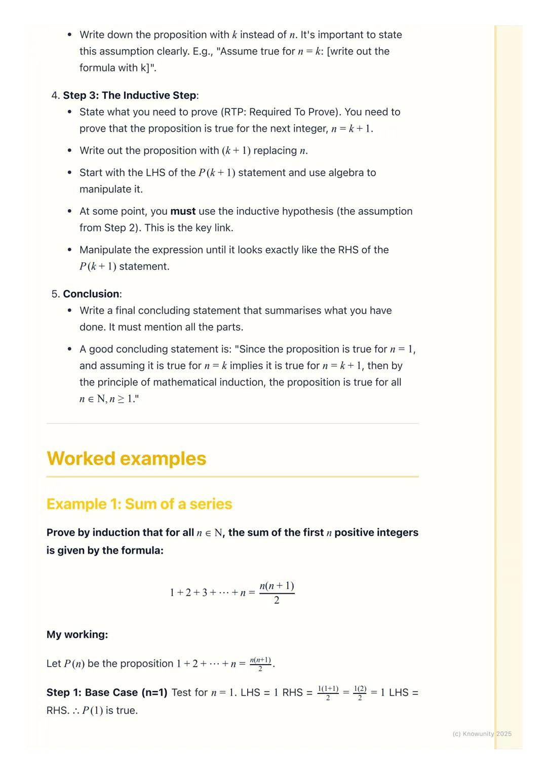 # Proof by Induction

What is proof by induction?

Proof by induction is a way of proving that a statement, or proposition, is true
for all 