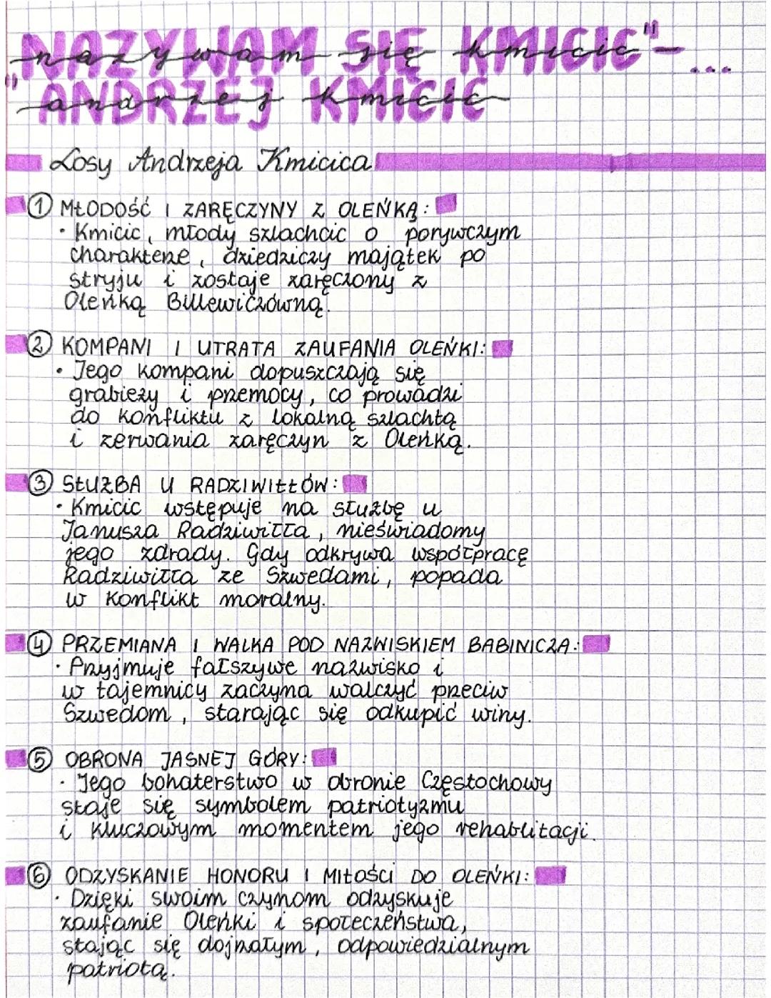 Andrzej Kmicic - Bohater „Potopu”