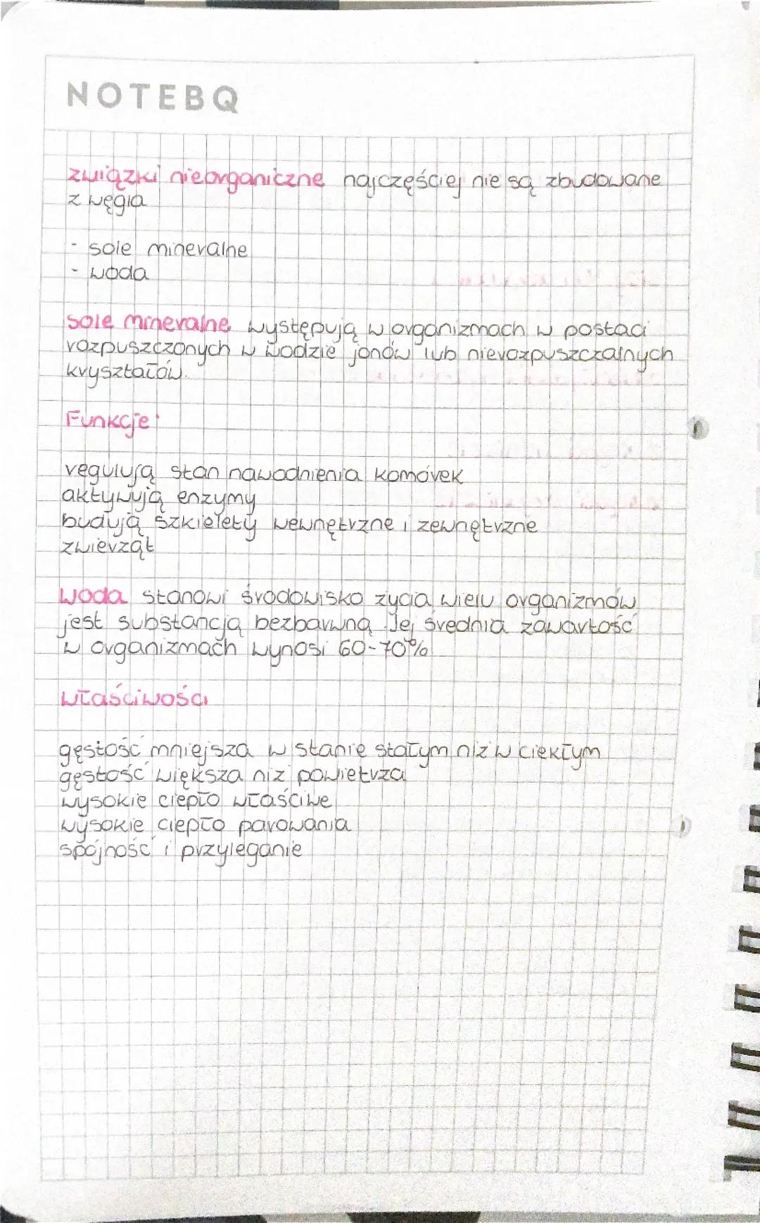 NOTEBQ
Skład chemiczny organizmów
-
mikroelementy zawartość w suchej masie
komórek wynosi ponizej 0,01%
makvoelementy - zawartość w suchej m