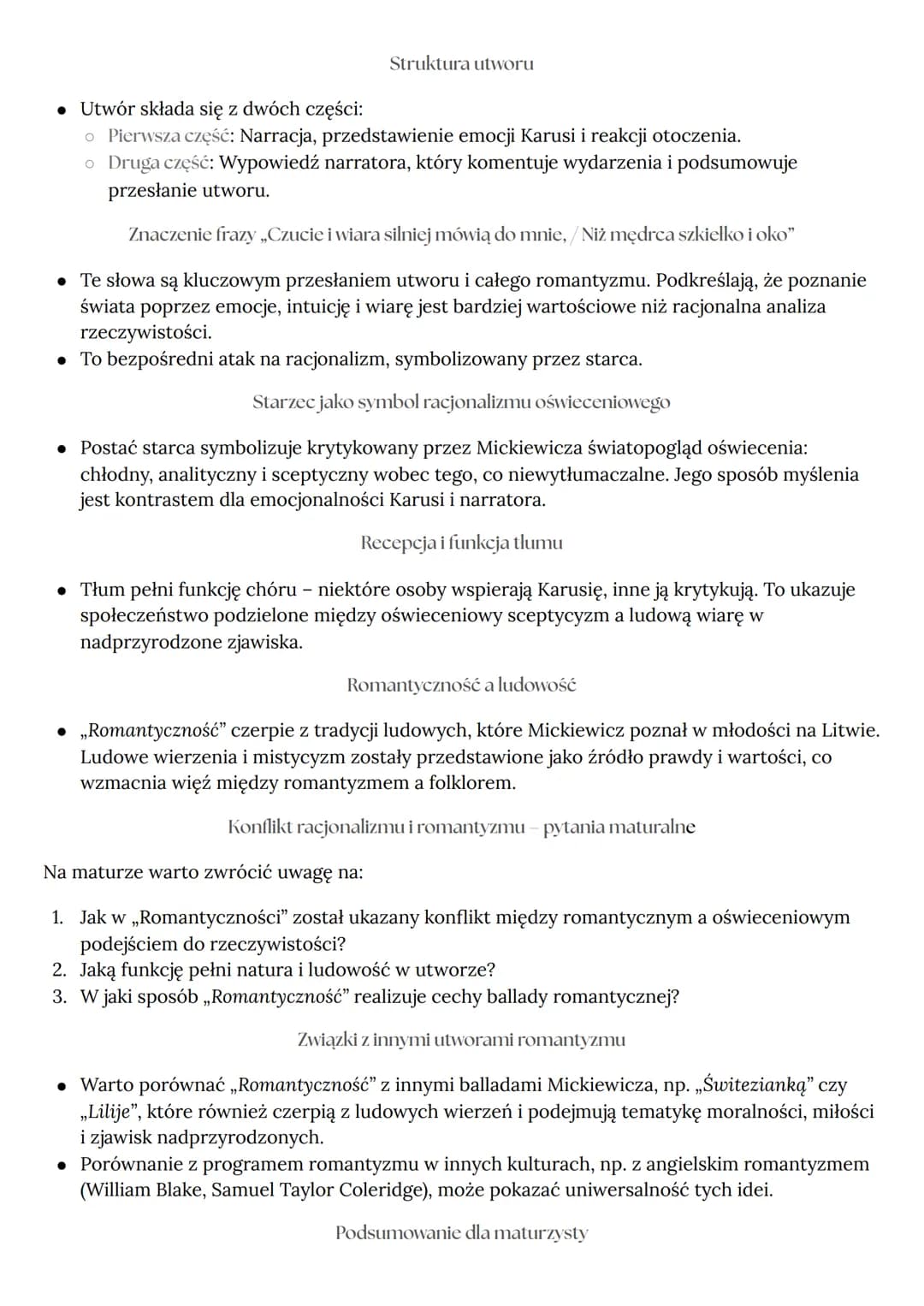 Romantycznoses
ADAM MICKIEWICZ
Informacje ogólne
Epoka: Romantyzm.
Rodzaj literacki: Liryka.
• Gatunek literacki: Ballada.
• Czas powstania: