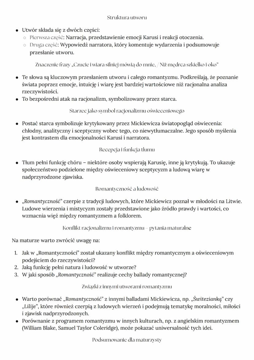 Romantycznoses
ADAM MICKIEWICZ
Informacje ogólne
Epoka: Romantyzm.
Rodzaj literacki: Liryka.
• Gatunek literacki: Ballada.
• Czas powstania: