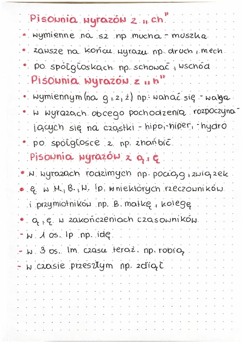 Ontegrafic
Pisownia wyrazów. 2 11 ó.".
• wymiennym (na.o, e) ogród ogrody.
... niewymiennym mp. chór róza, wróbel
W zakończeniach rzeczownik