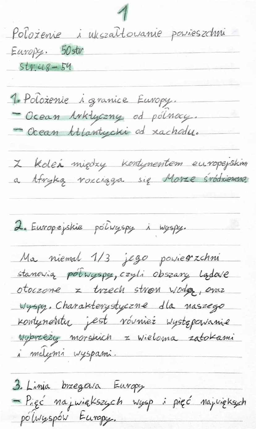 # Środowisko
# przyrodnicze
# i ludność Europy

1. Położenie i ukształtowanie
powierzchni Europy
2. Wulkany i trzęsienia ziemi na Islandii
3