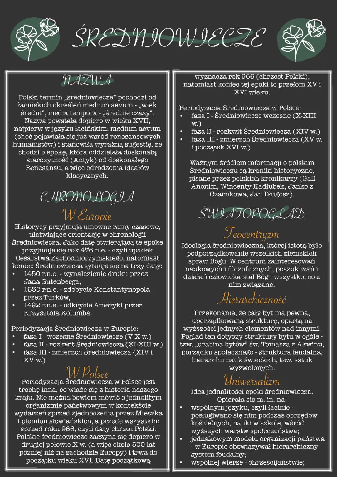 Średniowiecze - Kiedy Się Zaczęło i Skończyło w Polsce i Europie