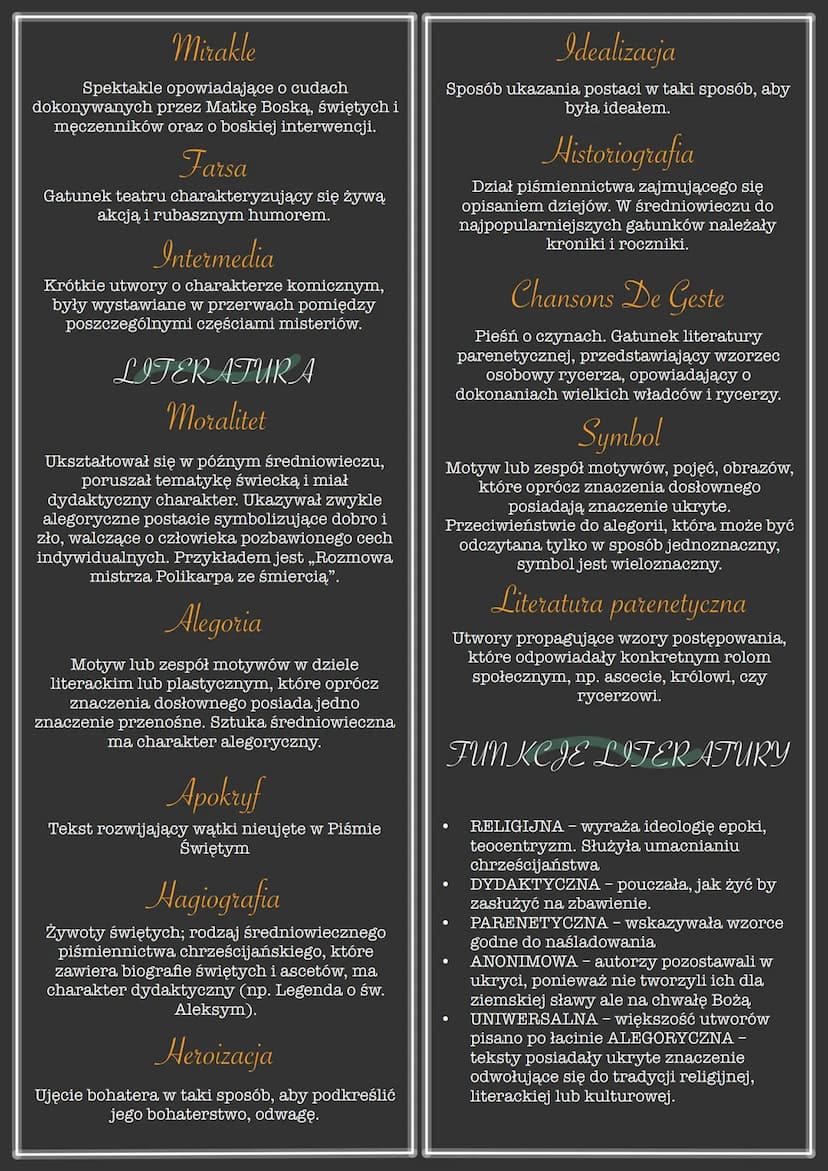 NAZWA
Polski termin „średniowiecze" pochodzi od
łacińskich określeń medium aevum - ,,wiek
średni", media tempora - „średnie czasy".
Nazwa po