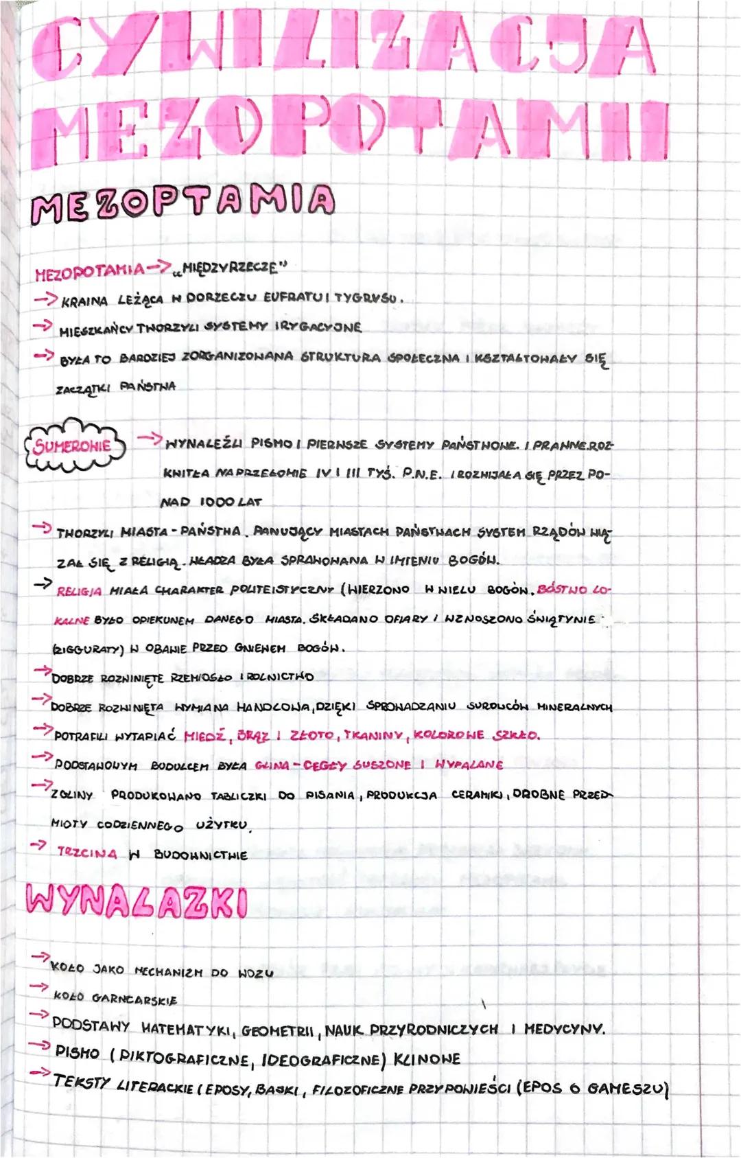 Cywilizacja Mezopotamii 