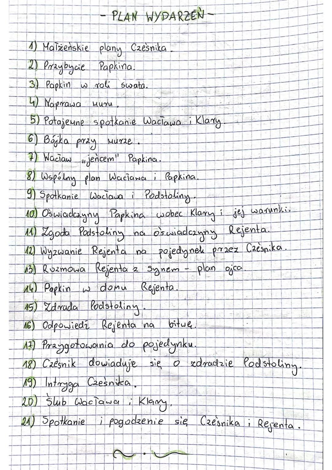 Aleksander

ZEMSTA

Gatunek: komedia

Czas: XIXW

Miejsce: stary zamek
na wsi

Treść: spór o zamek między Cześnikiem, a Rejentem
i miłość Kl