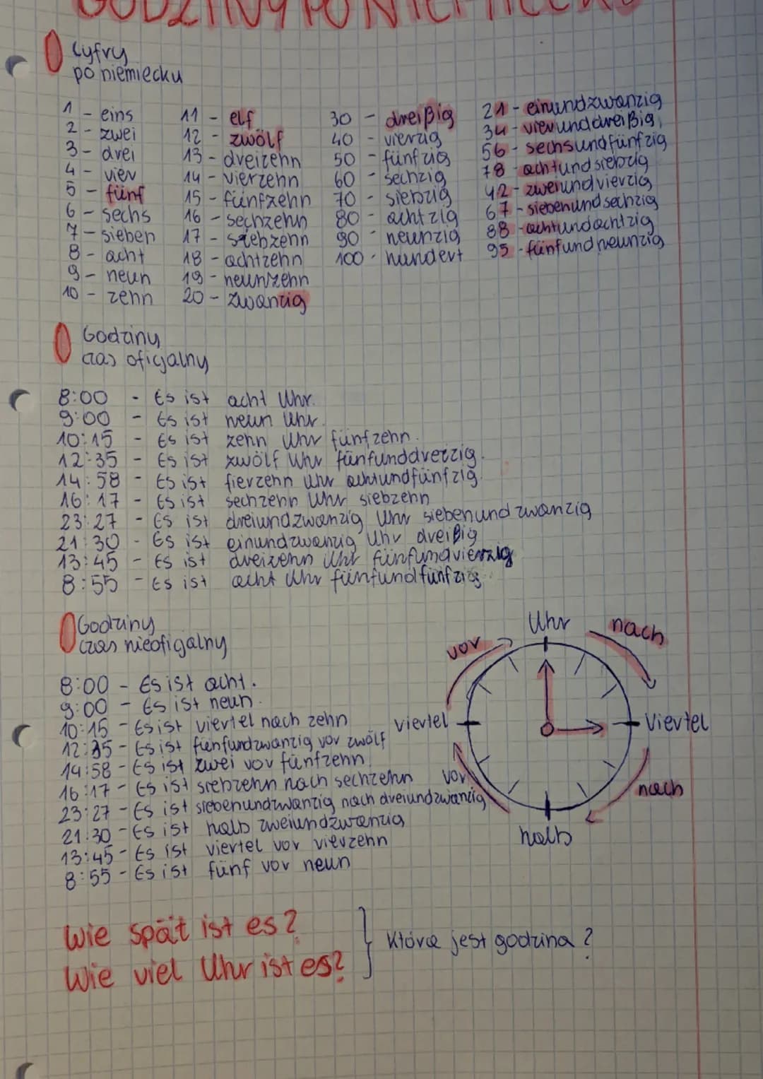 C
Cyfry
po niemiecku
1
eins
2. zwei
dvei
4
5
6
viev
fünf
sechs
7-sieben
8-acht
9- neun
10
zehn
0
8:00
9:00
10:15
12-35
30
40
dreißig
vierzig