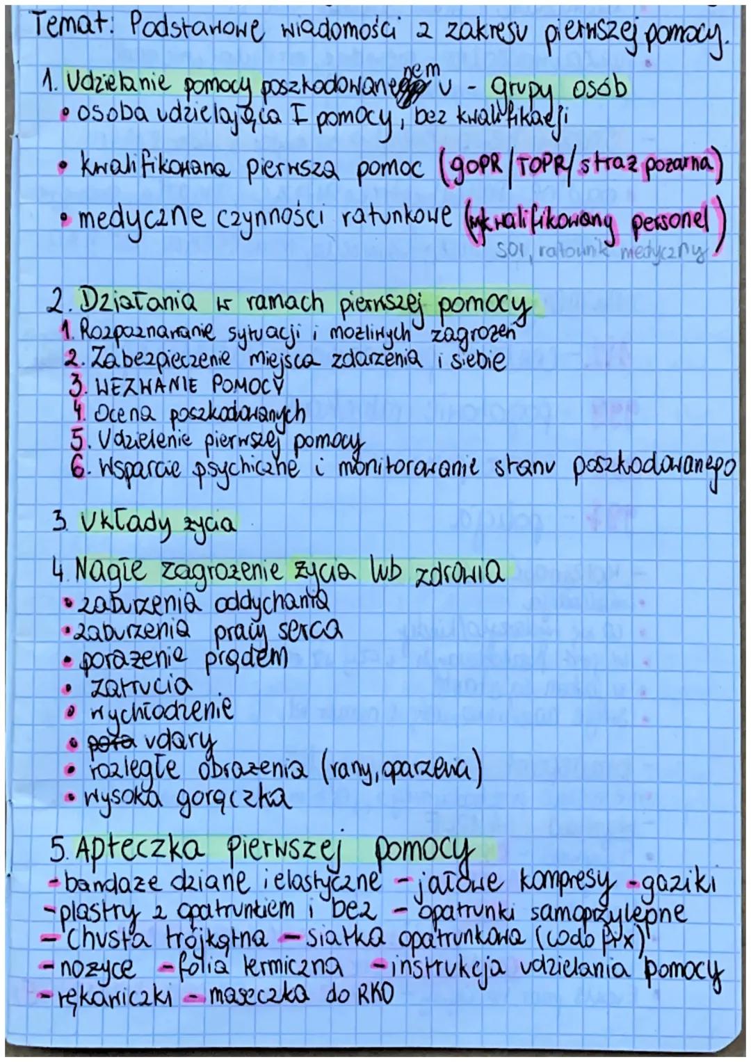 Temat: Podstartowe wiadomości z zakresu pieriszej pomocy.
bem
V
1. Udzielanie pomocy poszkodowanee v - grupy osób
• osoba udzielająca I pomo