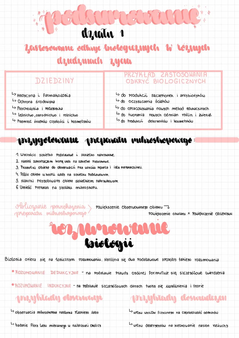 znaczenie nauk
Inologicznych
BIOLOGIA- jest nauka zajmująca się budową organizmów, ich czynnościami
życiowymi oraz funkcjonowaniem w środowi