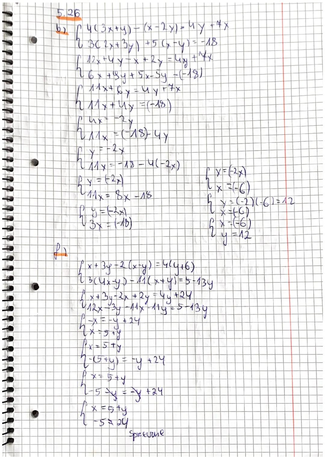 # ROZWIĄZYWANIE UKŁADÓW

• RONNAN METODĄ

PODSTAWIENIA

5 24

b)

$
\begin{cases}
x + 5y = 7 \\
3x-2y=4
\end{cases}
$

h

1 [30%-sy)-2y=4

2