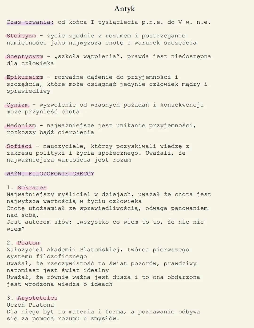 
<h2 id="czastrwania">Czas trwania</h2>
<p>Filozofia antyczna obejmuje okres od końca I tysiąclecia p.n.e. do V w. n.e.</p>
<h2 id="stoicyzm