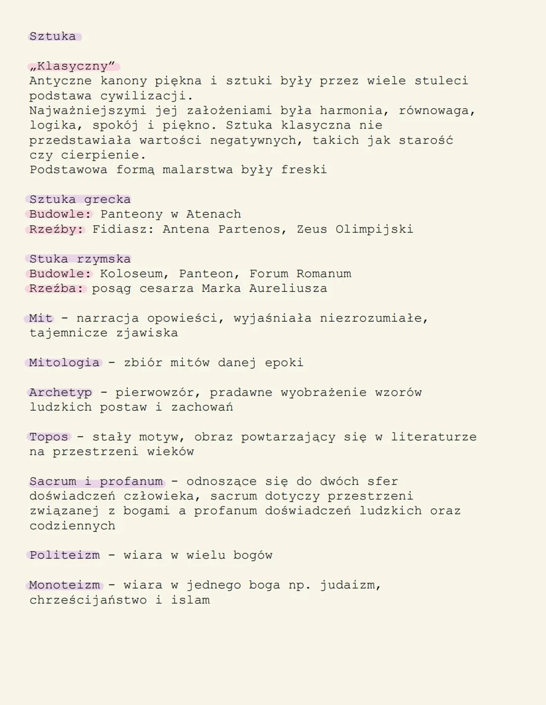 Filozofia antyczna - notatka i prezentacja
