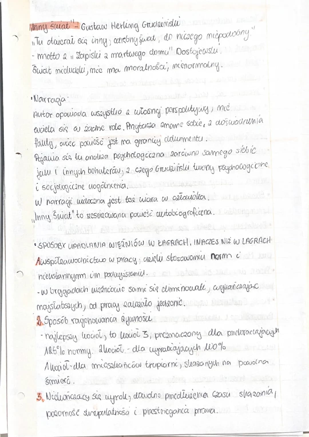 Minny świat Gustaw Herling Grudaindlikni, me
1.Tu otaicral się inny, carbny świat, do niczego miepodoony."
-motto 2 Zapiski 2 martwego domu"