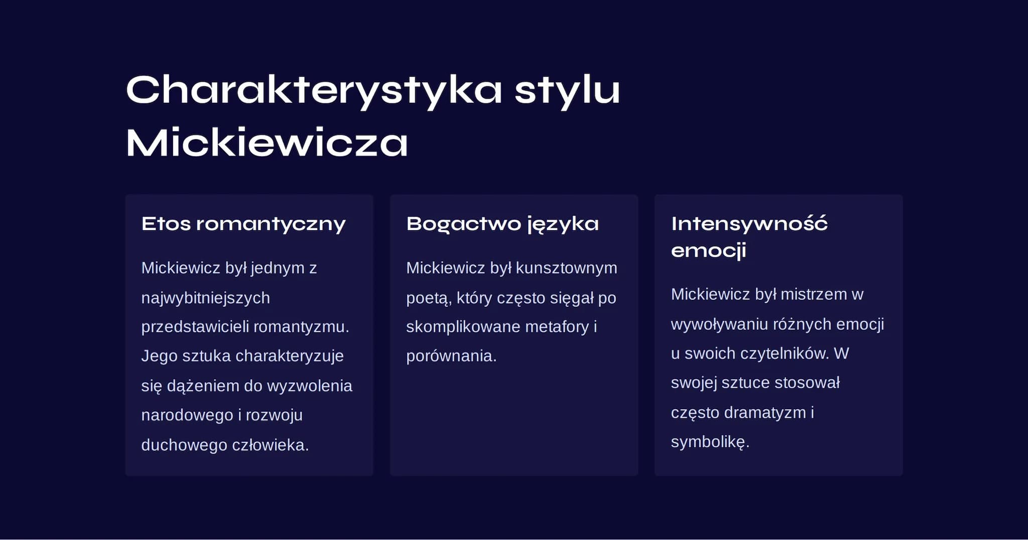 "Dziady cz. III"
notatka
I
"Dziady cz. III" to dramat autorstwa Adama Mickiewicza powstały w
1832 roku. Jest to jedno z najważniejszych dzie