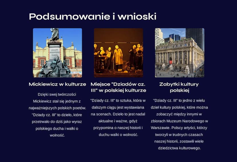 "Dziady cz. III"
notatka
I
"Dziady cz. III" to dramat autorstwa Adama Mickiewicza powstały w
1832 roku. Jest to jedno z najważniejszych dzie