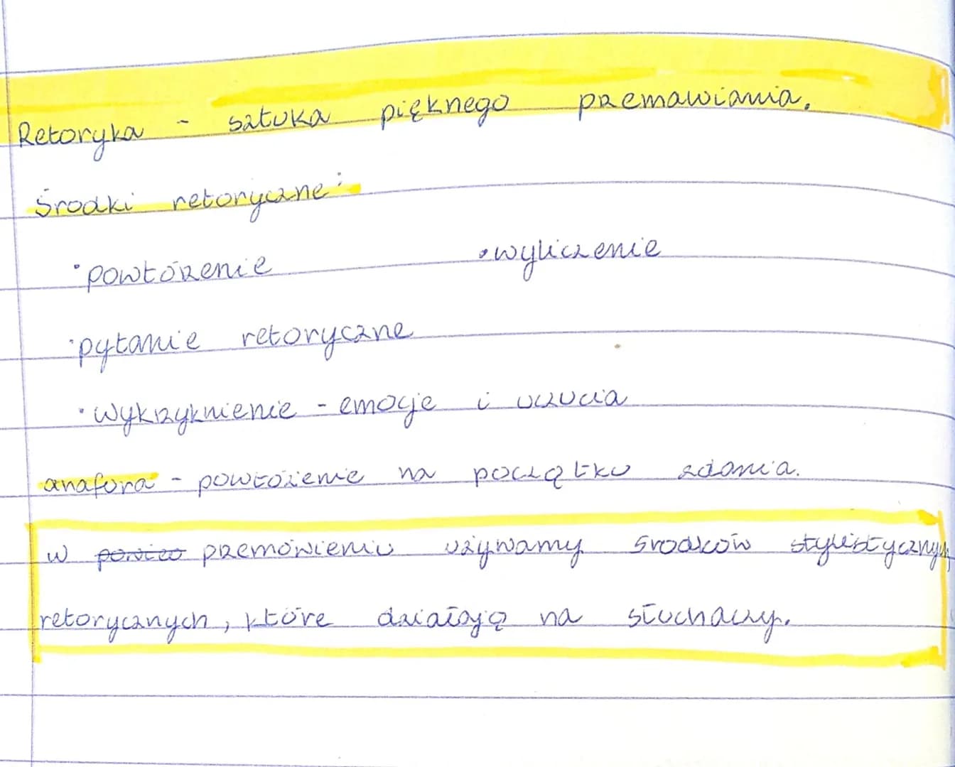 satuka
Retoryka
Środki retoryczne:
pięknego
premawiania,
•wyliczenie
•powtovenie
-pytanie retoryczne.
· Wykzyknienie - emogje i uczucia
anaf