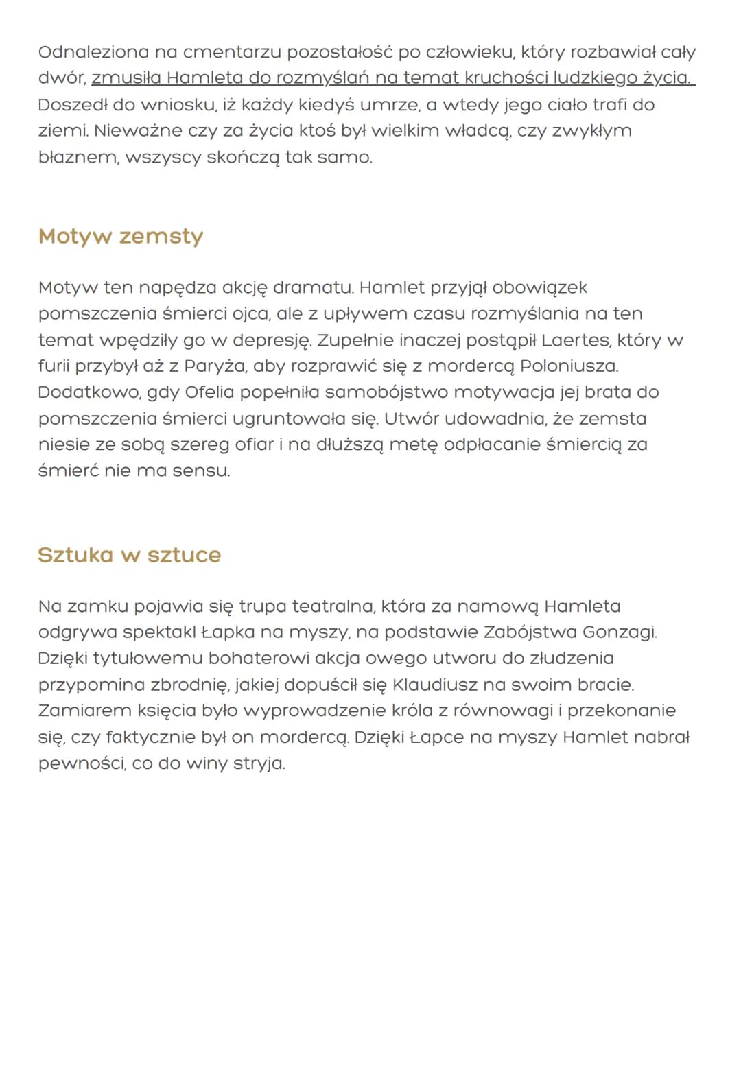 „Hamlet"-William Szekspir
O Czas, miejsce akcji
• średniowiecze, akcja toczy się około 2 miesiące
• większość wydarzeń rozgrywa się na duńsk