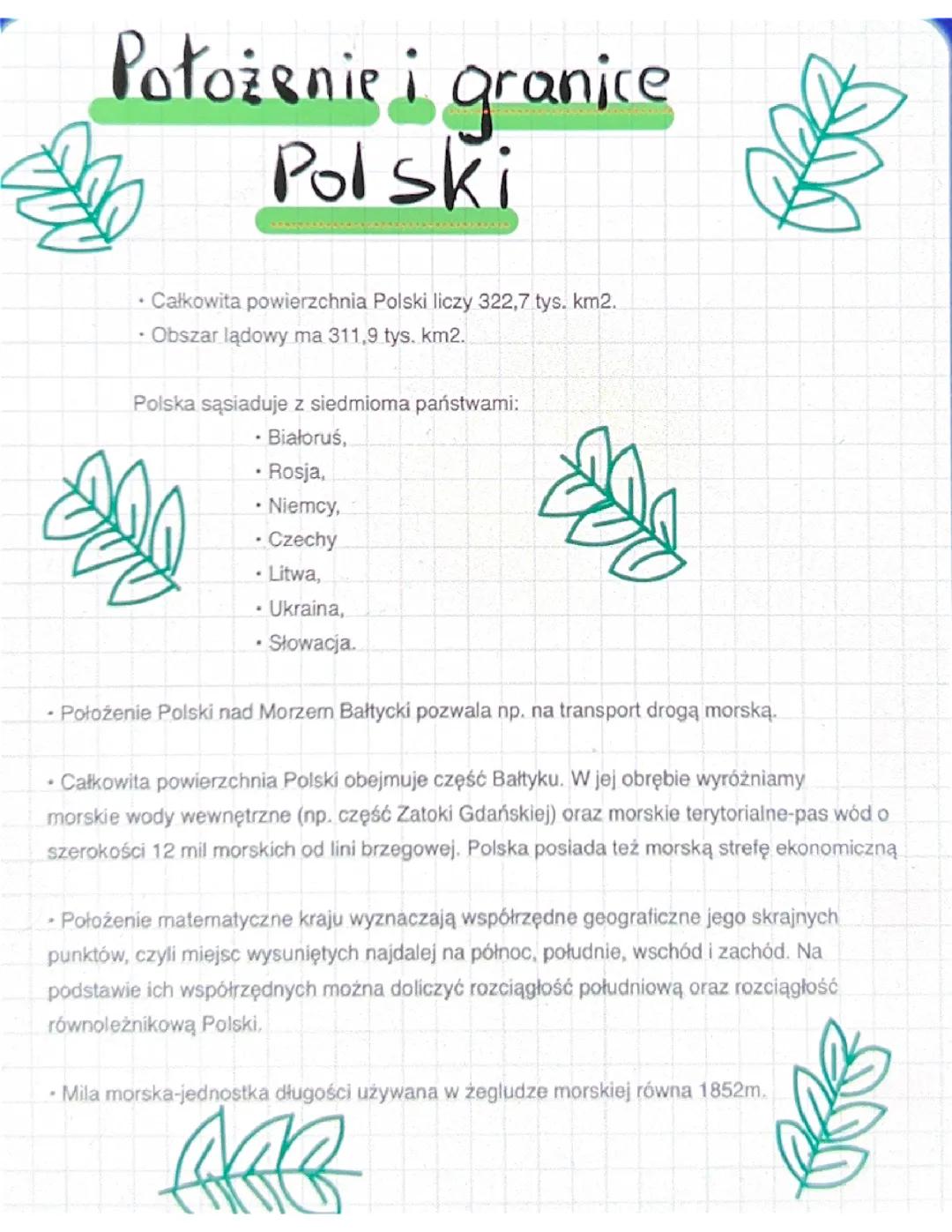 „Położenie i granice polski,, geografia klasa 7