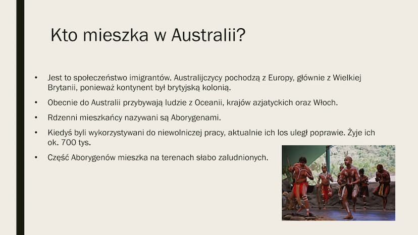 LUDNOŚĆ I
GOSPODARKA
AUSTRALII
Knowunity: baby.m.o.a ●
●
Liczba Ludności oraz rozmieszczenie
Australia jest najsłabiej zaludnionym
spośród w