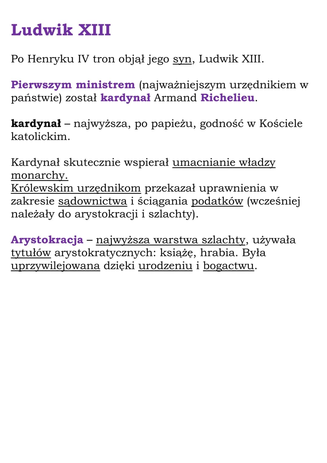 Monarchia absolutna we
Francji
Henryk IV
Gdy Henryk IV został królem Francji, trwały w niej walki
między katolikami a hugenotami.
hugenoci -