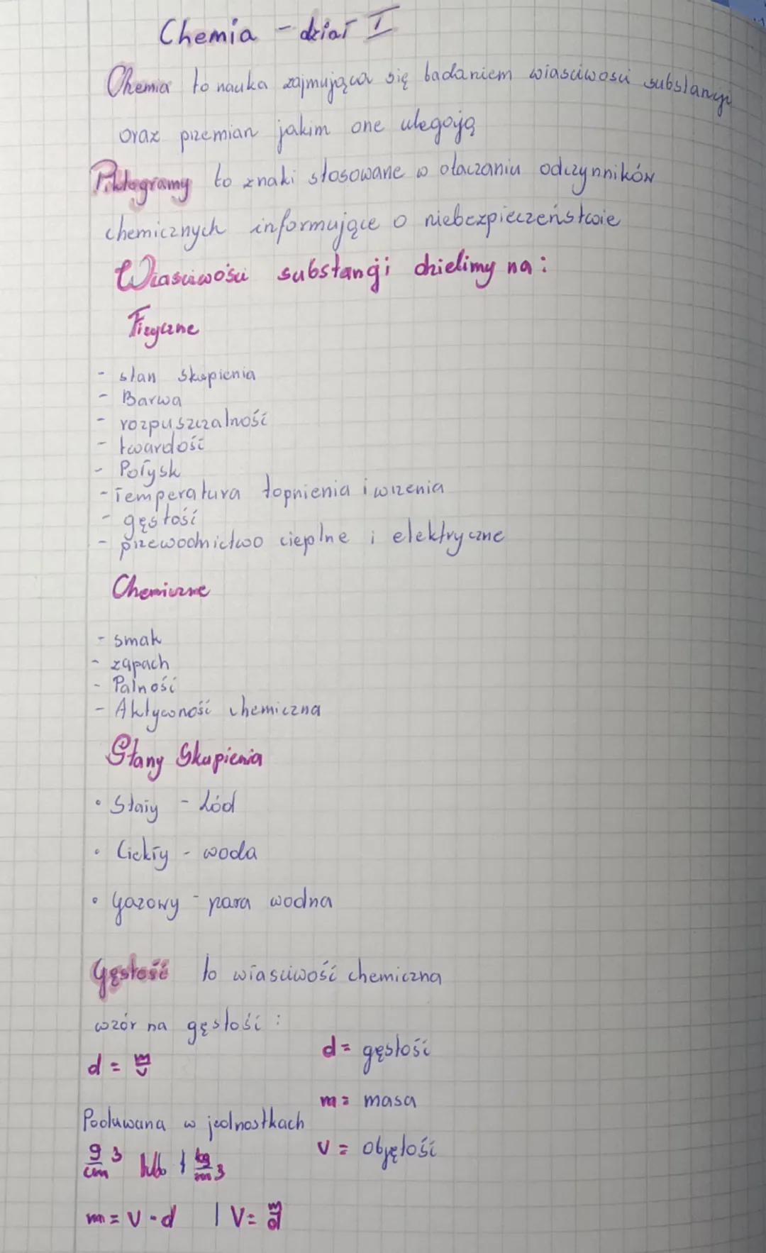 Przewodnik po Chemii Klasa 7, Dział 1: Najważniejsze Informacje