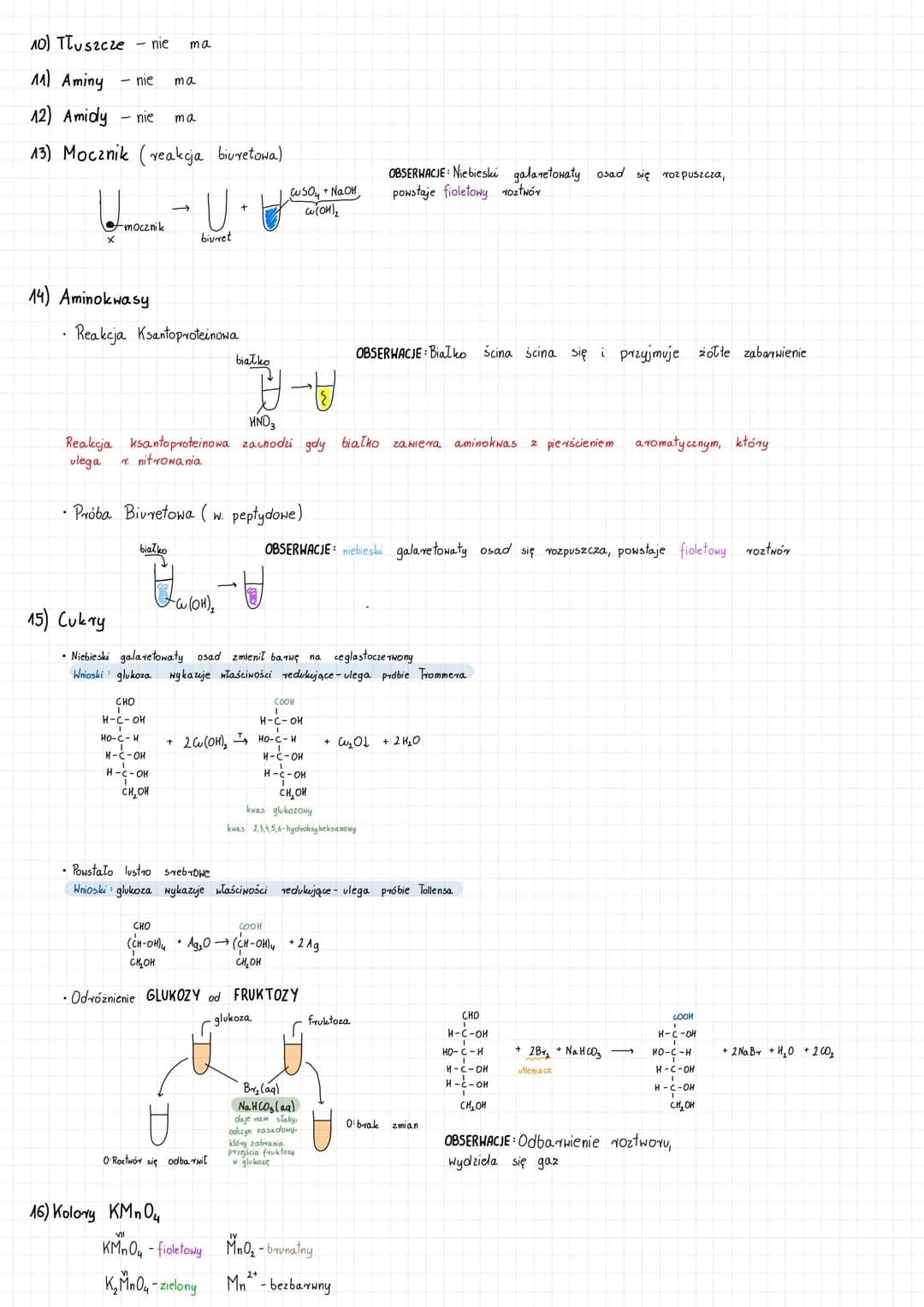 Reakcje charakterystyczne w chemii
organicznej
1) Alkeny / Alkiny
CH₂=CH₂ + Br₂
.
2) Węglowodory aromatyczne (benzen)
• r. nitrowania (subst