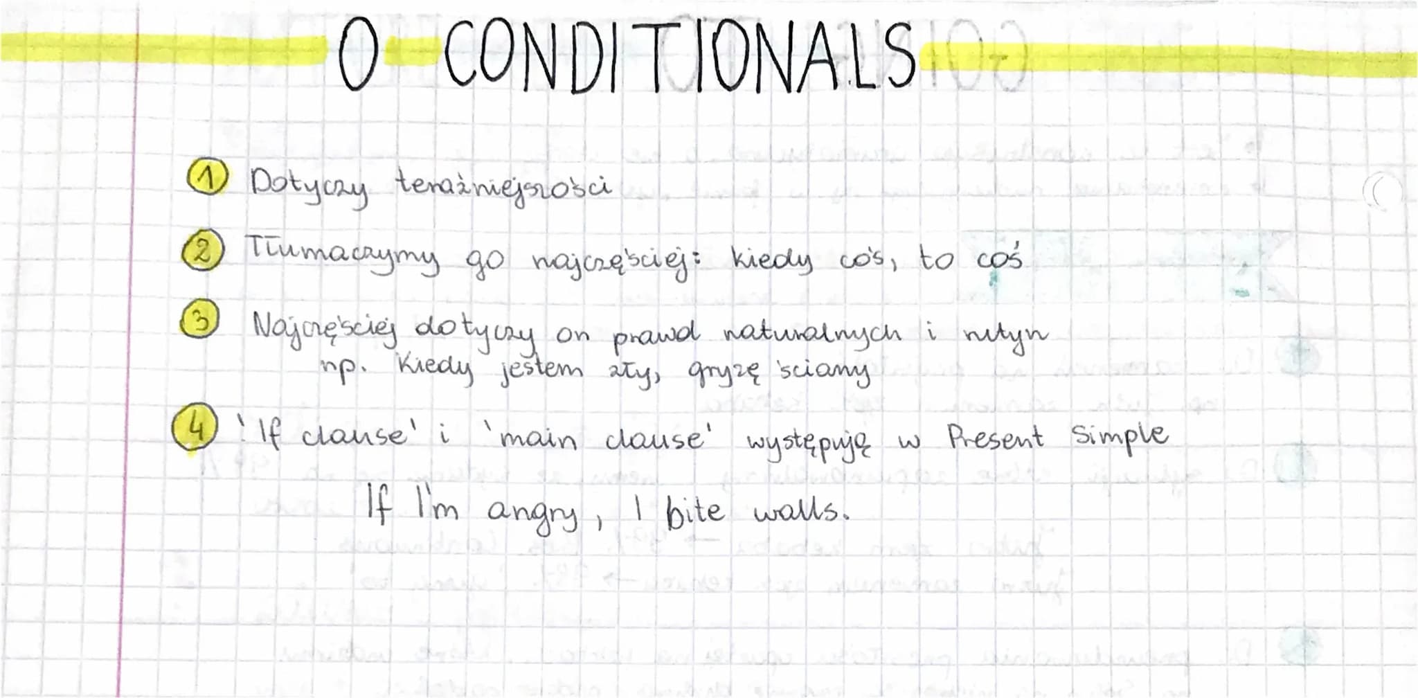 O CONDITIONALS100
1 Dotyczy tenażniejszości
(2) Tłumaczymy go najczęściej: kiedy co's, to coś.
3 Najczęściej dotyczy On prawd naturalnych i 