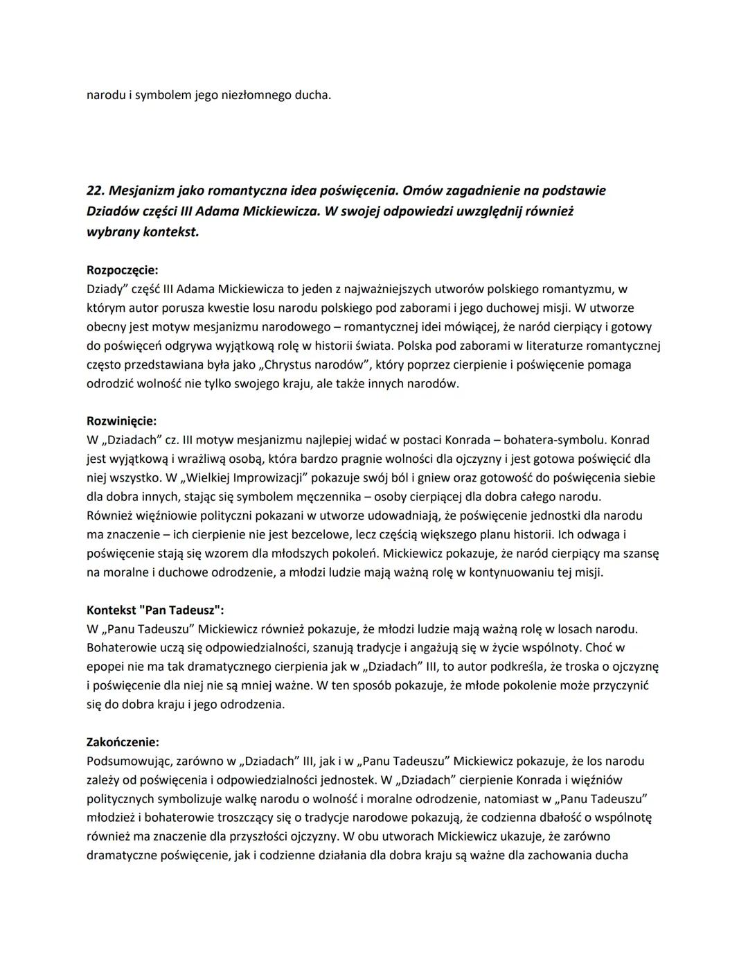 21. Losy młodzieży polskiej pod zaborami. Omów zagadnienie na podstawie Dziadów
części III Adama Mickiewicza. W swojej odpowiedzi uwzględnij