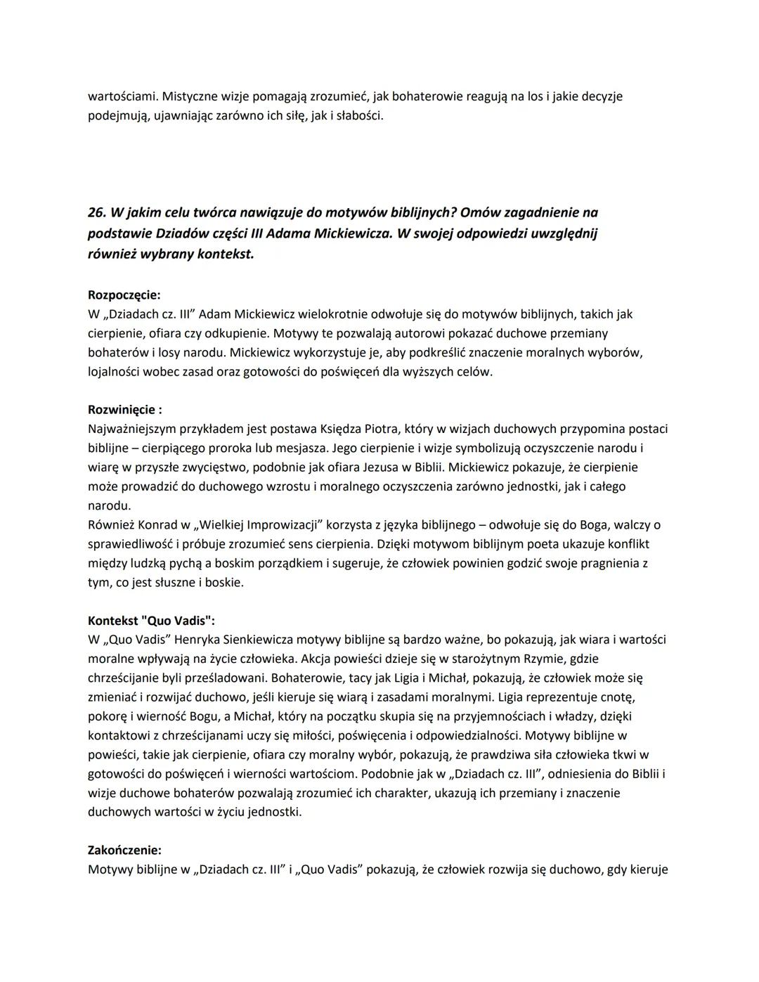 21. Losy młodzieży polskiej pod zaborami. Omów zagadnienie na podstawie Dziadów
części III Adama Mickiewicza. W swojej odpowiedzi uwzględnij