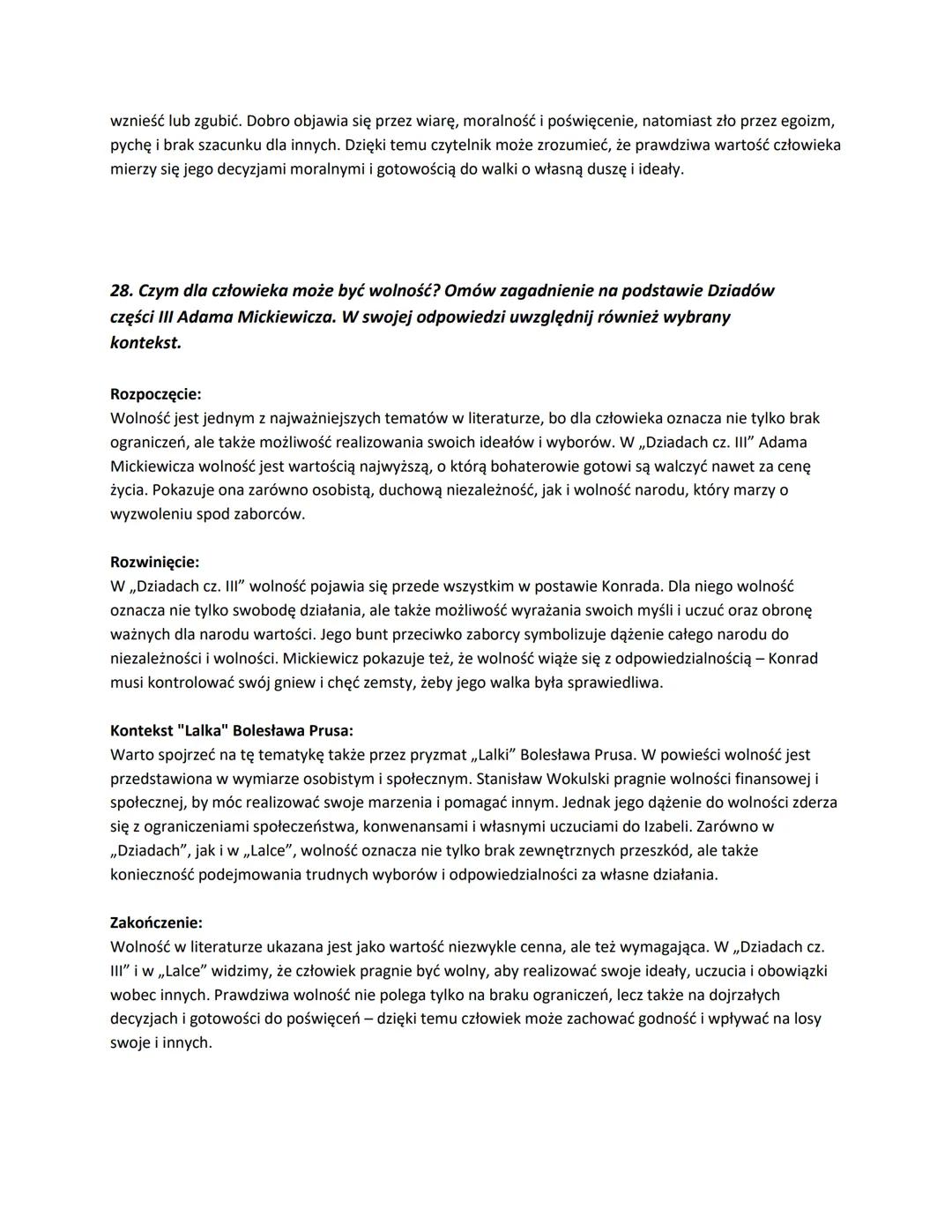 21. Losy młodzieży polskiej pod zaborami. Omów zagadnienie na podstawie Dziadów
części III Adama Mickiewicza. W swojej odpowiedzi uwzględnij